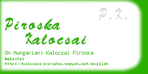 piroska kalocsai business card